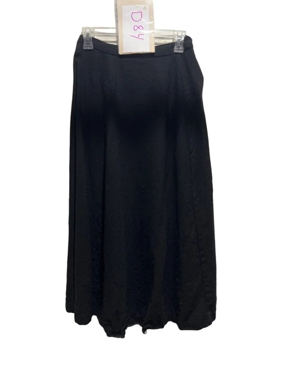 Nordstrom Size 10 Black Wool Skirt Side Zipper 29e - Picture 3 of 12